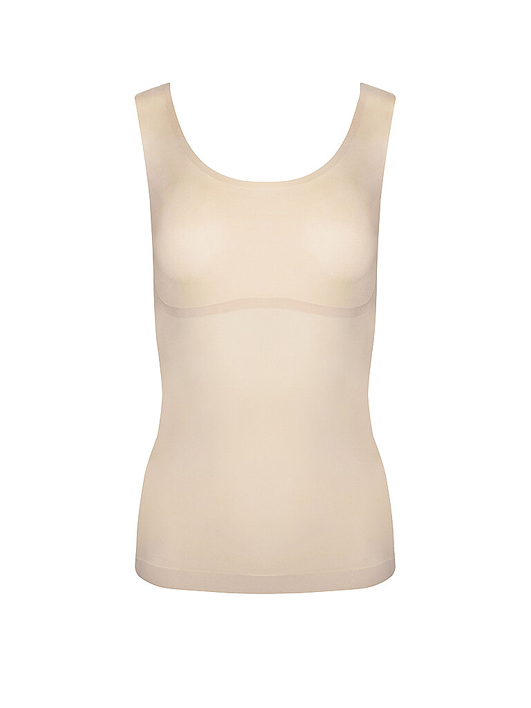 Shapingtop MAGIC BODYFASHION, Damen, Gr. XL, braun (latte), Stoff, Obermaterial: 65% Polyamid, 35% Elasthan, unifarben, sehr figurbetont hüftbedeckend, tiefer Rundhals, Tops, mit figurformender Funktion